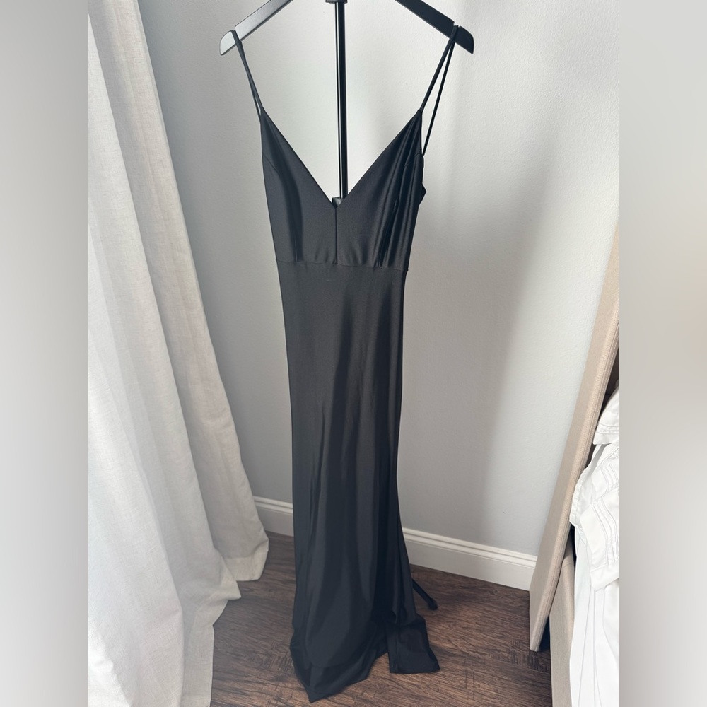 Fashion Nova Black Backless Dress